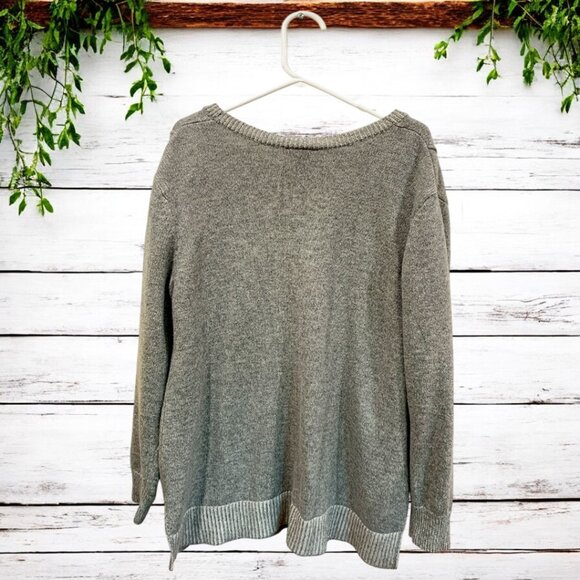 Lane Bryant Cardigan Sweater Women’s Size 22/24 V-Neck Button Up Gray Knit - Picture 3 of 9